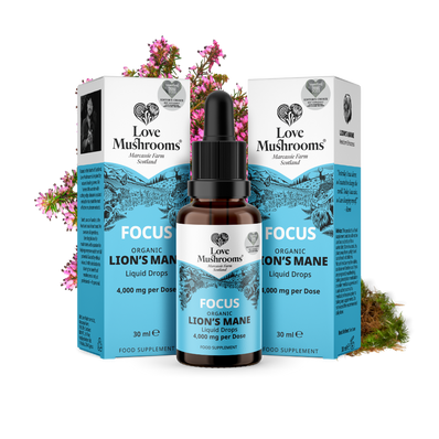 Lion’s Mane Liquid Drops (30ml) – 4000mg per Dose