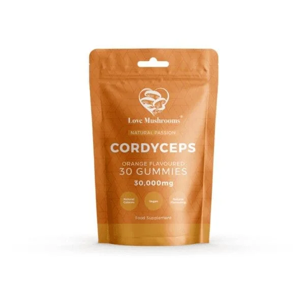 cordyceps gummies orange pouch