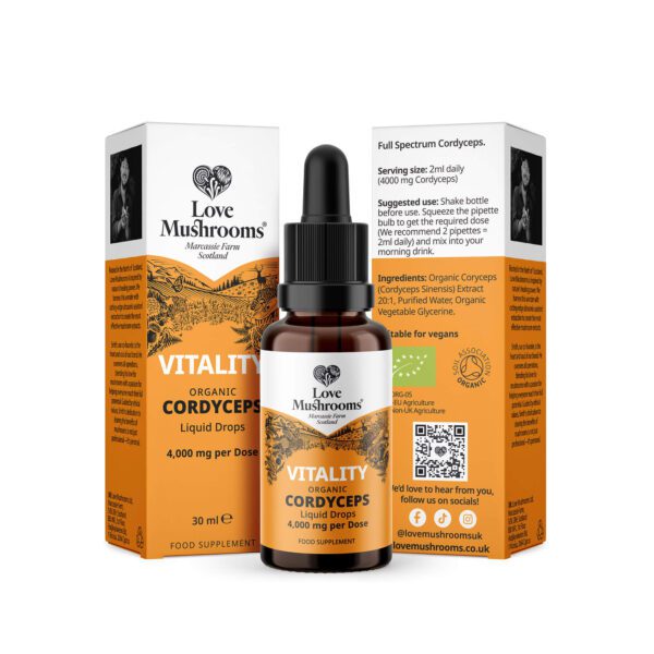 Cordyceps Energy Tincture (30ml) boosts vitality for active living and optimal performance.