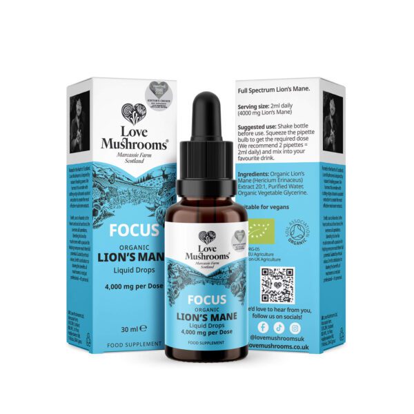 Lion's Mane (30ml) for cognitive clarity with natural mushroom power.