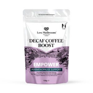 LoveMushrooms Perimenopause Decaf Coffee Pouch front
